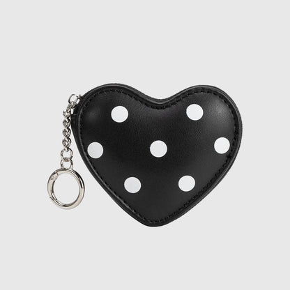 Polka Dots Charm in black - Puffy Heart Polka Dots