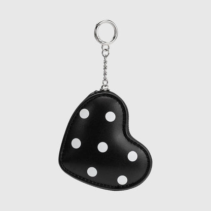 Polka Dots Charm in black - Puffy Heart Polka Dots