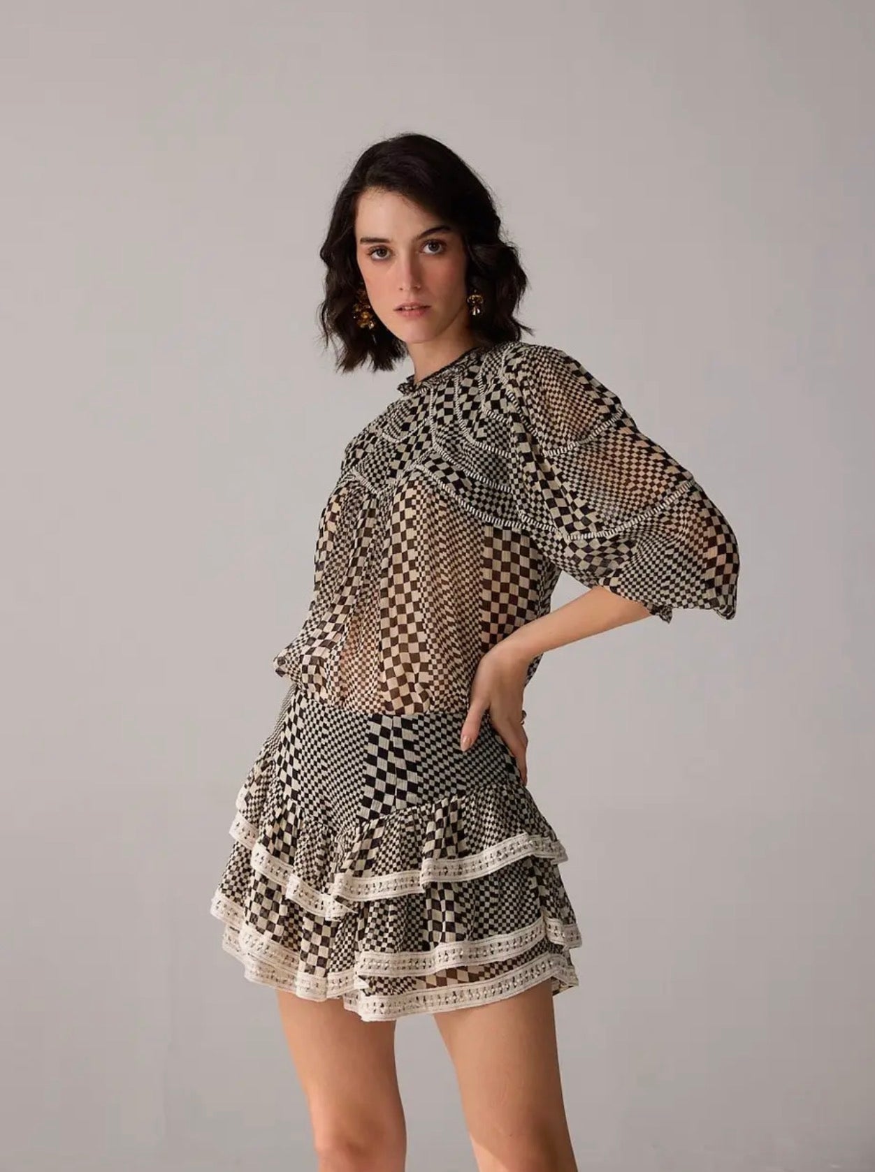 01 - Keira plaid mini skirt