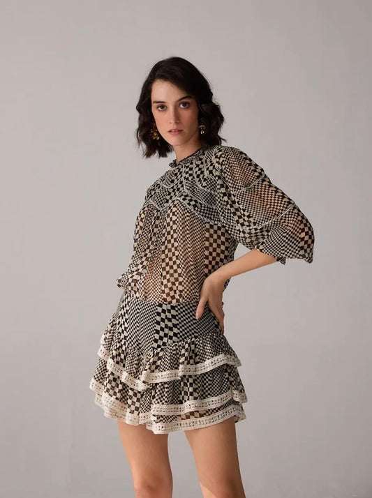 01 - Keira plaid mini skirt