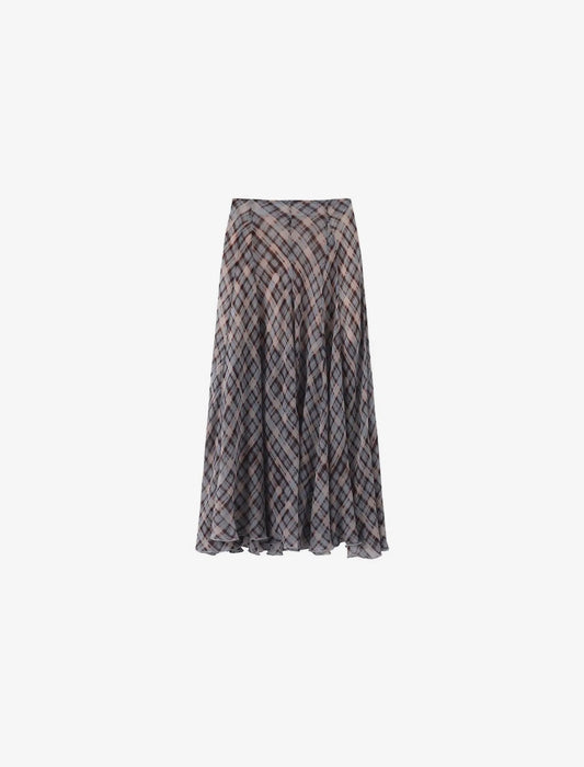 04 - Midnight Plaid Flow Skirt