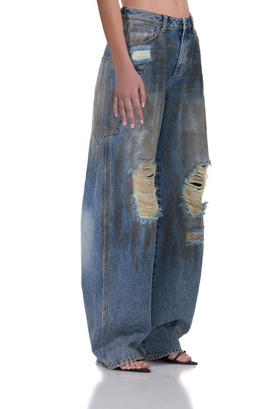 03 Bexley Barrel Pants - Wash Dusty Tone