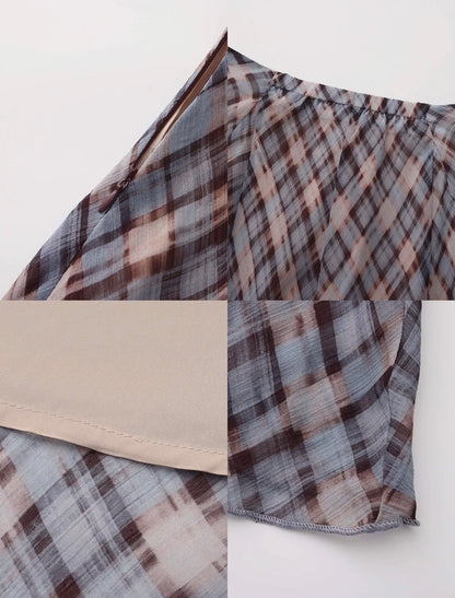 04 - Midnight Plaid Flow Skirt