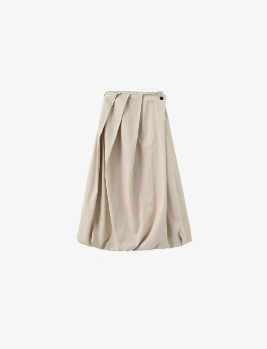 06 - Sand Sculptural Midi Skirt
