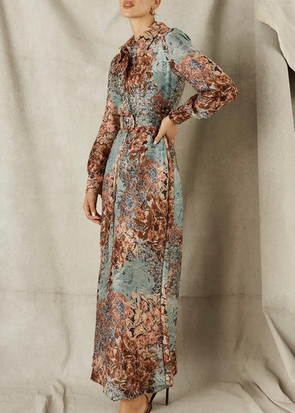 Autumn Botanica Maxi Shirt Dress