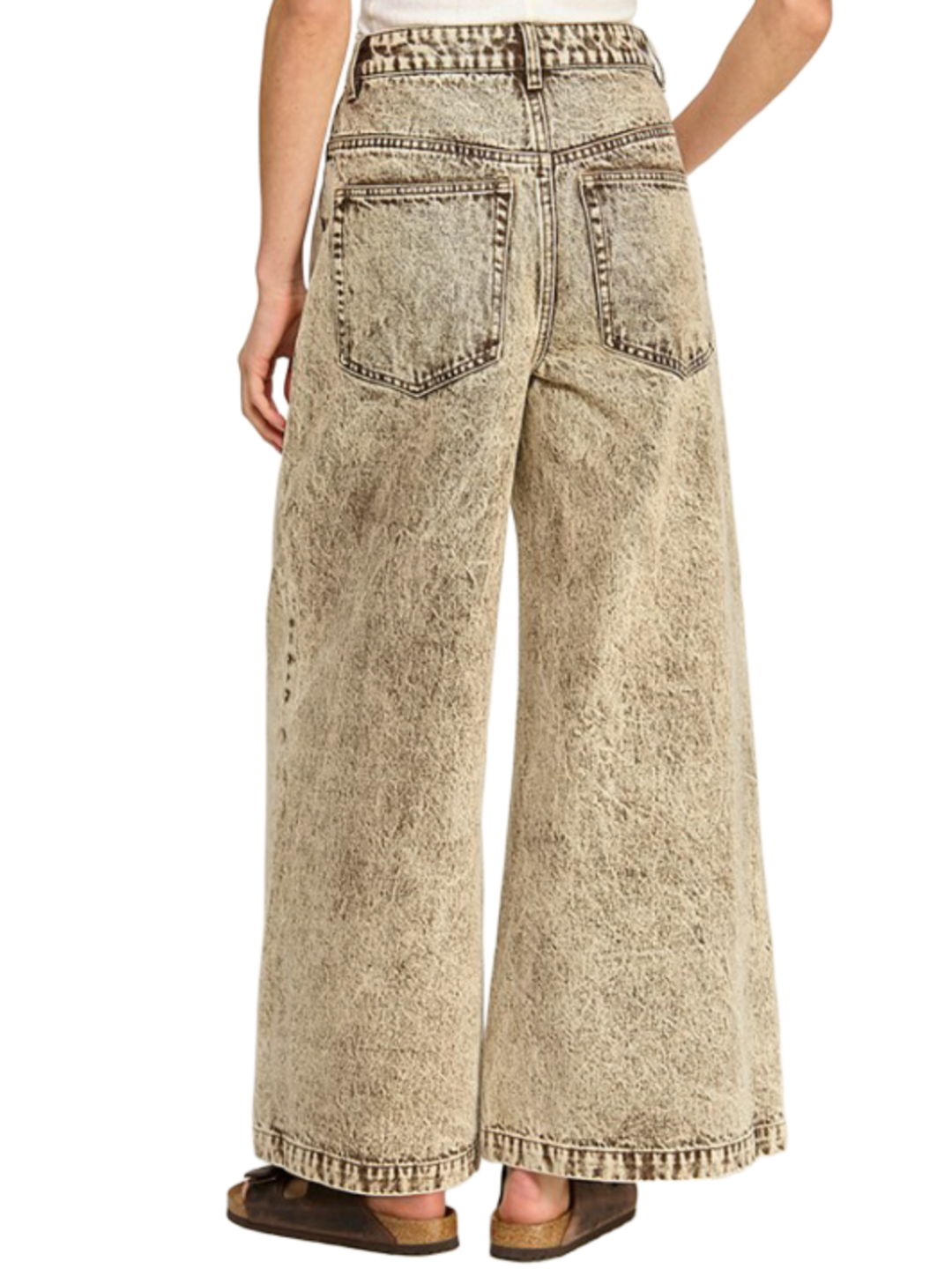10 - Vintage Wash Wide Leg Jeans
