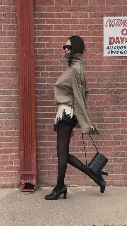 Tall Foldable collar jacket - Khaki